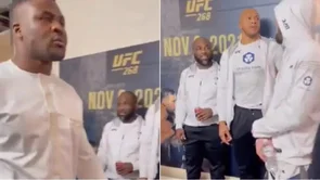 Zanimljiv susret u 'backstageu' UFC-a: Francis Ngannou potpuno izignorirao Ciryla Gane i bivšeg trenera!