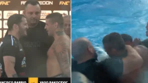 'Show' na vaganju: 'Croata' hrvačkim zahvatom bacio Vasu u bazen, svi borci s Armagedona prošli vagu!