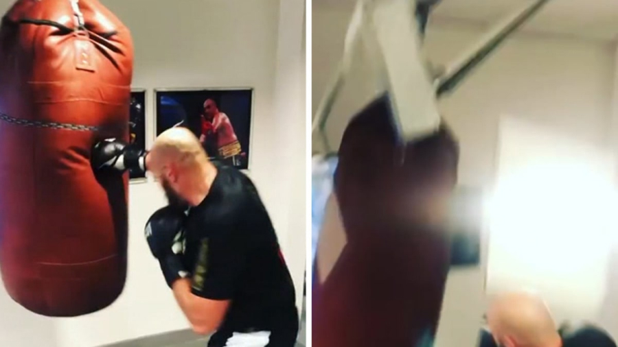 Tyson Fury zamalo izbjegao tešku ozljedu na treningu: Skoro ga je pogodila ogromna lampa