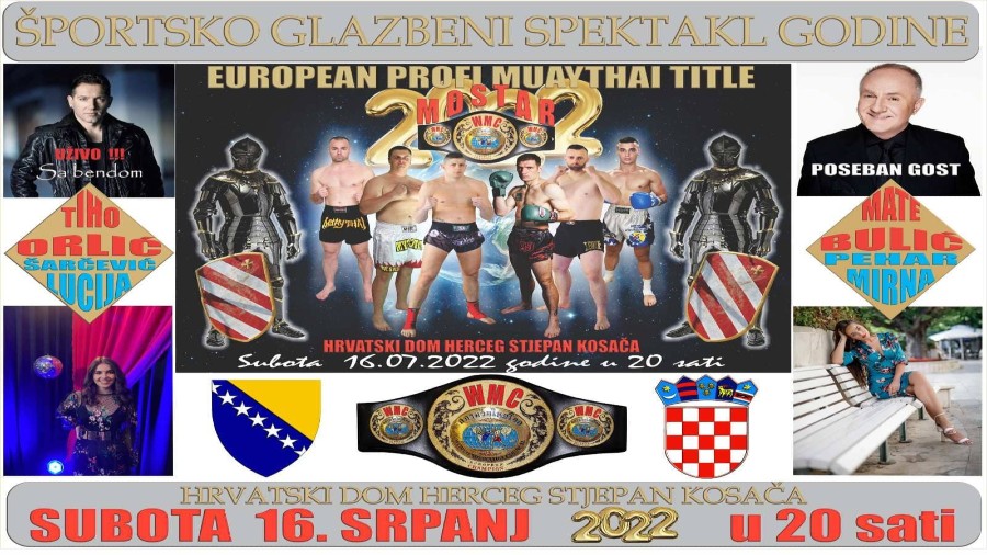 Muay Thai spektakl u Mostaru: Ivan Horvat i Marin Čarapina ulaze u borbu za naslov Europskog prvaka!