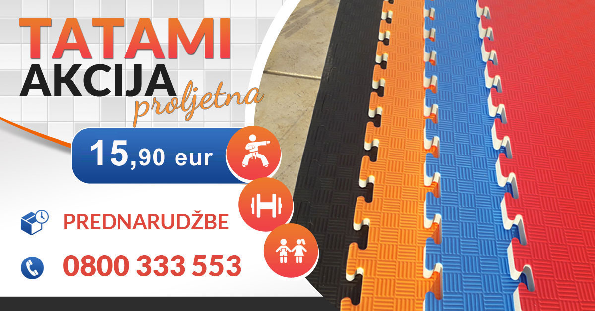 Proljetna tatami akcija - 15,90 Eur za 100x100x2 cm