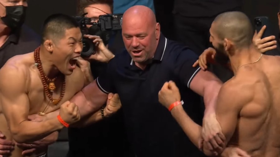 Završeno ceremonijalno vaganje za sutrašnji UFC: Osiguranje razdvajalo Chimaeva i Jinglianga!